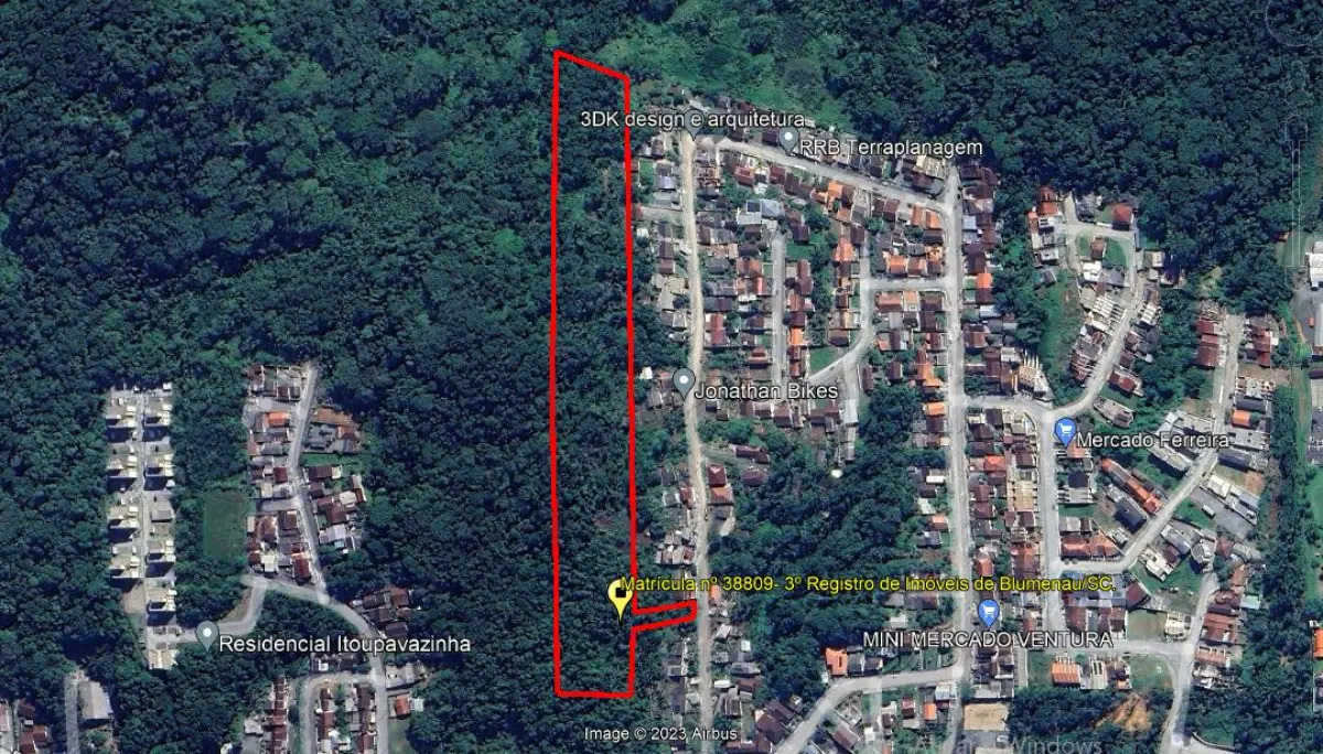 Imóvel 34.937,76m², R. Botuvera, S/N, Itoupavazinha, Blumenau - SC, 89066-360.