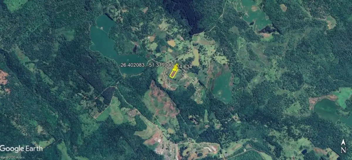 LOTE 0022 - Terreno de  5.145,46 m², localizado na Rua Projetada A, S/Nº, lote n°12 da quadra n°02, Bairro Jangada do Sul em General Carneiro/PR