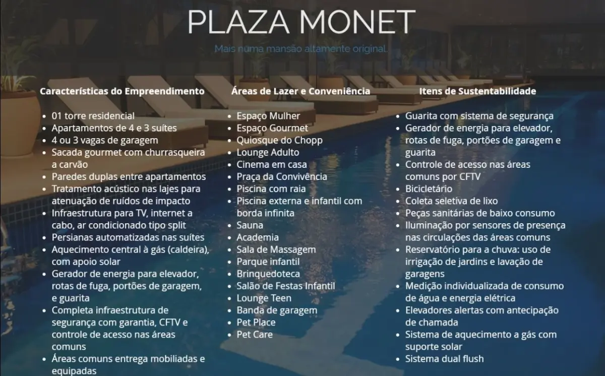 LOTE 0003 - Um Apartamento de n°1012, 10º pavimento, do Residencial Plaza Monet e sua garagens.