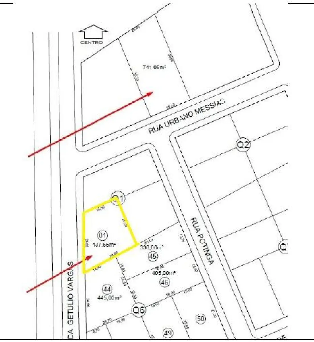 LOTE 006 - Terreno 437,65 m², na Avenida Presidente Getúlio Vargas, S/N, Lagoa em Irati/PR,