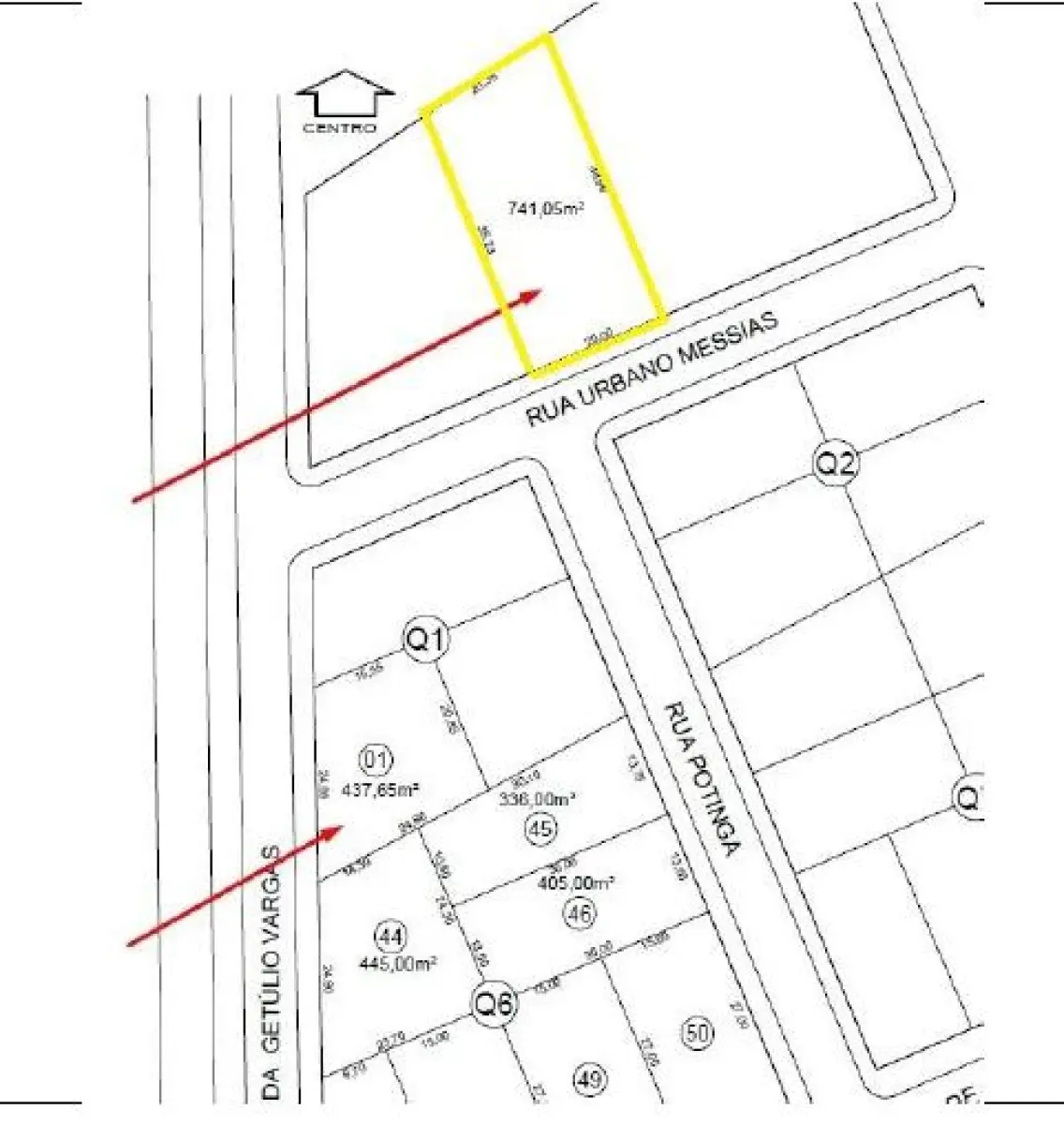 LOTE 005 - Terreno 741,05 m², Rua Urbano Messias, S/N, Lote nº 01ABC-2, Lagoa em Irati/PR,