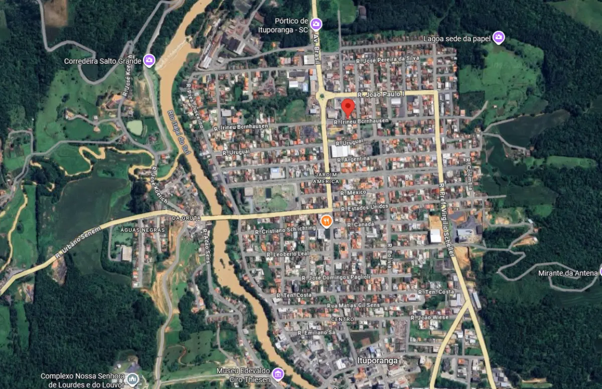 LOTE 001 - Imóvel na Rua Irineu Bornhausen e Rua Ludwina Sens, S/Nº, Santo Antonio, em Ituporanga/SC,