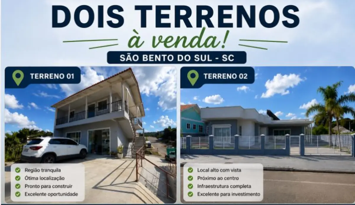 LOTE 001 - Dois imóveis na cidade de São Bento do Sul/ SC.