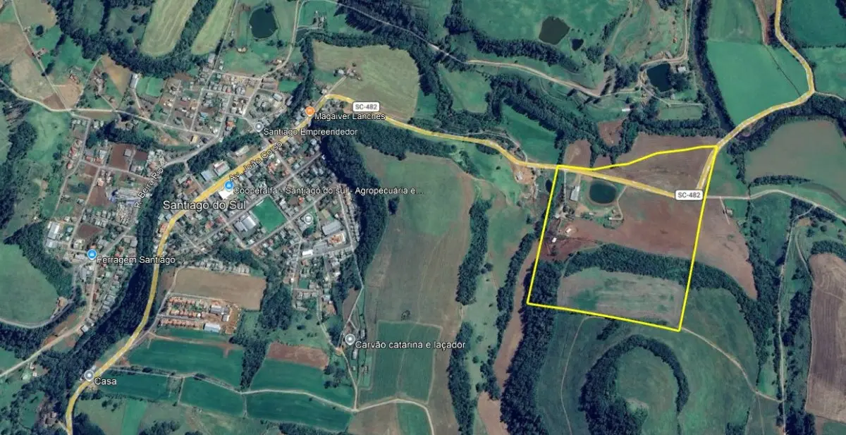 LOTE 001 - Parte do lote rural nº 10, da Fazenda Saudades, 210.000,00m², na cidade de Santiago do Sul/SC