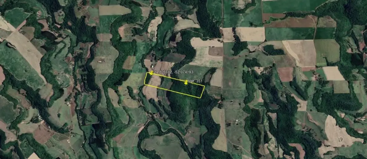 LOTE 001 - Terreno de 10,0000 ha, localizado na Linha 1, Lote Rural nº 49, Rio dos Índios (Interior), em Floriano Peixoto/RS