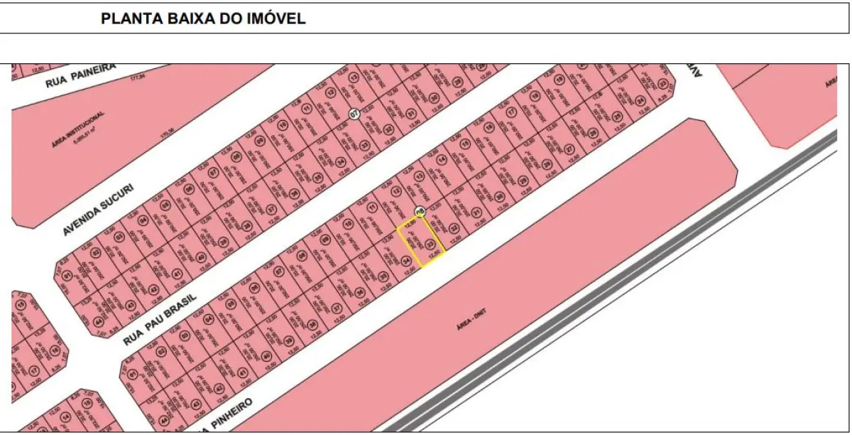 LOTE 006 - Terreno 250,00 m², Rua Pinheiro, S/N, Lote nº 33, da Quadra 08, no loteamento Residencial Conquista, Residencial Conquista, em Itaguari/GO,