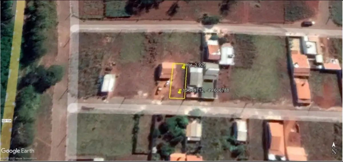 LOTE 009 - Terreno de 250m², RUA 03, s/n, Lote n°39 da Qd 05, no loteamento Residencial Benedito Cabral em Itaguari/GO