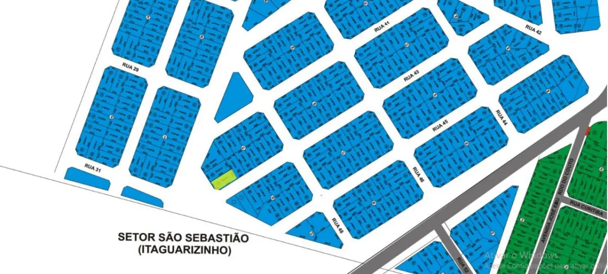 LOTE 005 - Terreno 393,50m²,  na RUA 50, esquina com a rua 43, S/N, Lote n° 07 da Qd 61, Loteamento São Sebastião, em Itaguari/GO,