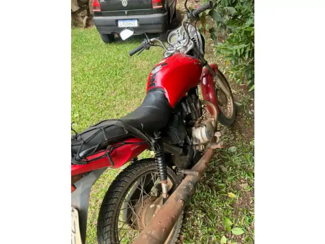 Leilão Vara Única Quilombo- 2ª Praça- Honda/CG 150 Titan MIX Es, placa MHJ4251, cor vermelha, ano de fabricação 2009, ano modelo 2010