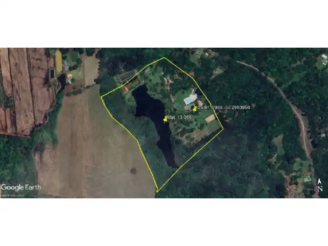 Leilão Civia- 2ª Praça-Terreno de  9,68 ha, Localidade de Retiro, S/N, Vargem Grande, Zona Rural, em São Mateus do Sul/PR