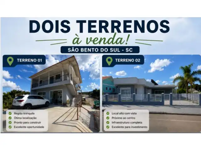 Leilão Civia- 1ª Praça- Dois imóveis na cidade de São Bento do Sul/ SC.