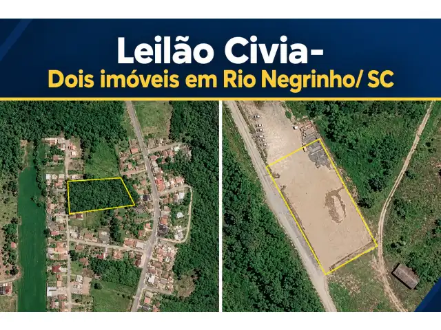 Leilão Civia- 1ª Praça- Dois imóveis em Rio Negrinho/Sc.