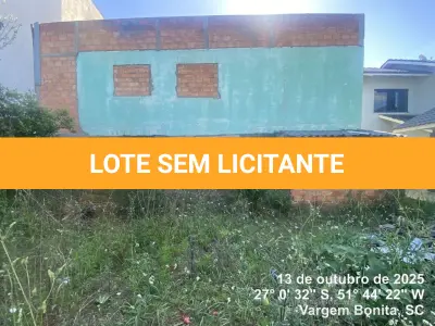 LOTE 001 - Imóvel 300,00 m², na Rua dos Crisantemos, S/Nº, Lote Nº06 da quadra C – Loteamento Bela Vista I, Bairro Centro, em Vargem Bonita/SC