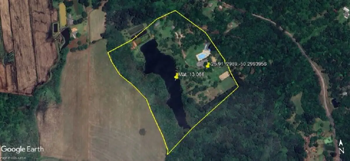 LOTE 001 - Terreno de 9,68 ha, Localidade de Retiro, S/N, Vargem Grande, Zona Rural, em São Mateus do Sul/PR
