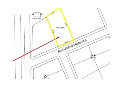 LOTE 028 - Imóvel 741,05 m², localizado na Rua Urbano Messias, S/N, Lote nº 01ABC-2, Lagoa em Irati/PR,