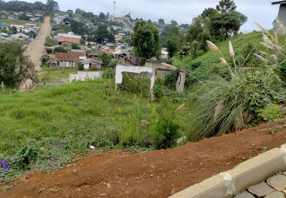 Leilão 1ª Cível de Caçador- 2ª Praça-meação correspondente a Mario Vezaro (isto é 50% do terreno de 900,00 m² na esquina das ruas José Ramos com João Barilka, em Calmon/SC